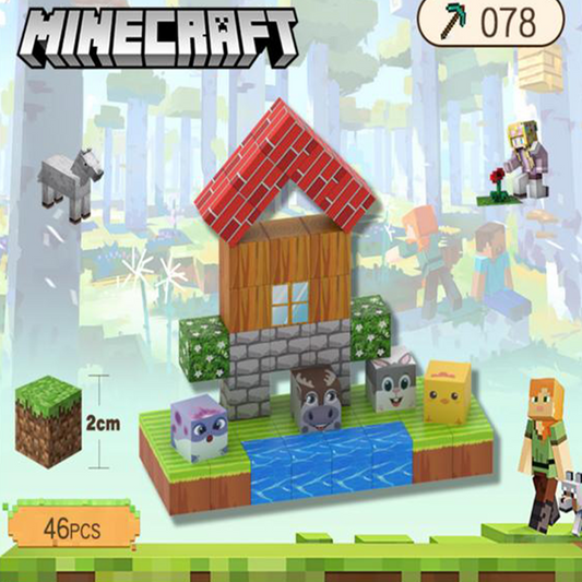 Magnetic Minecraft cubes build your own kingdom