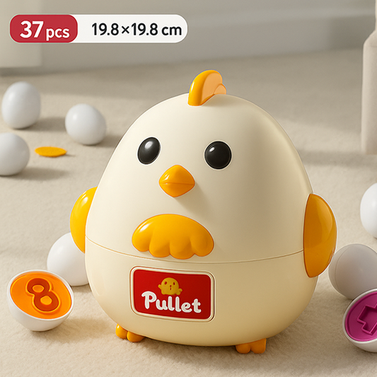 chicken with eggs shapes and numbers