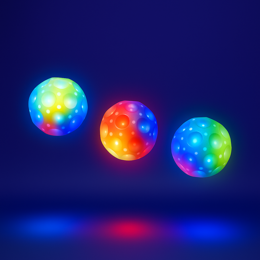 Extreme High Bouncing Ball With LED Light Glowing