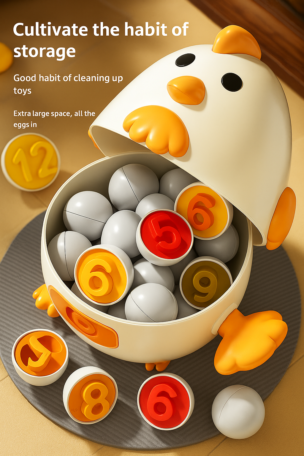chicken with eggs shapes and numbers