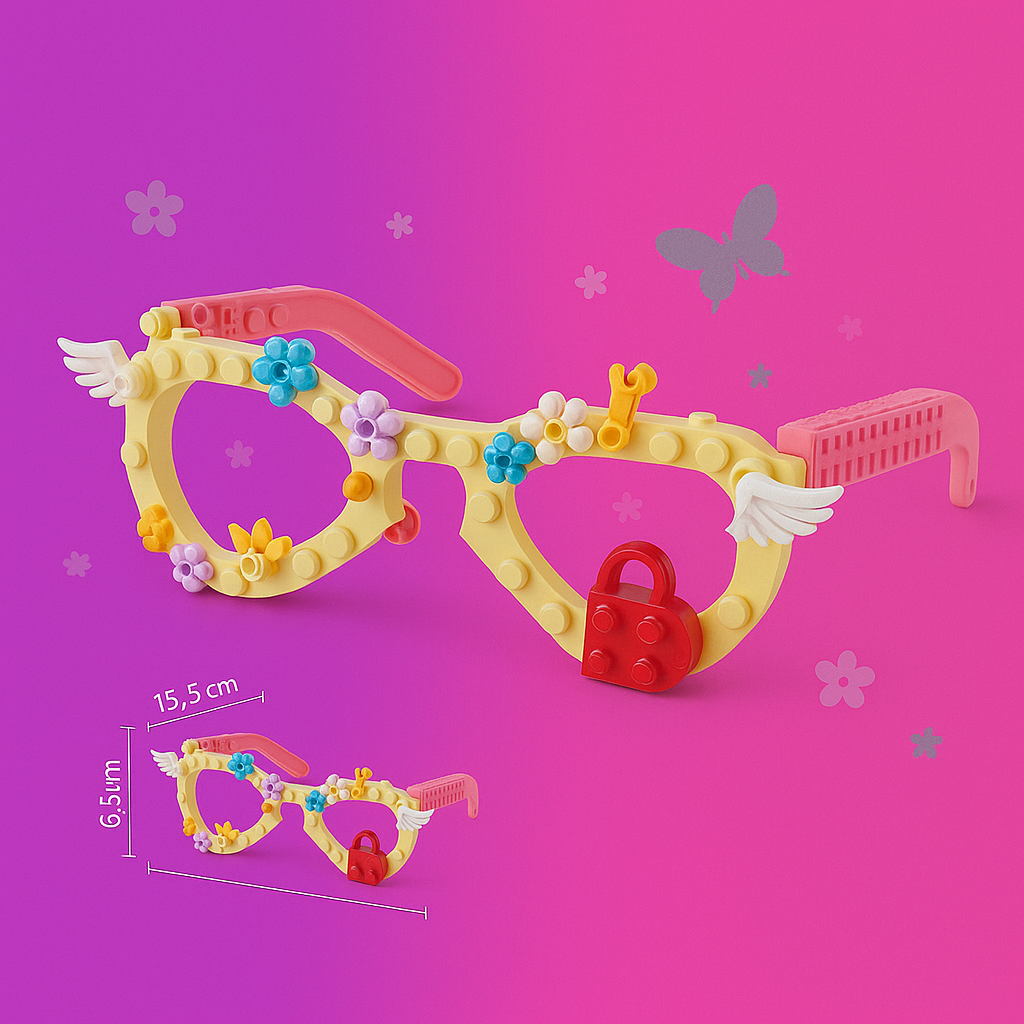 Fashion DIY Creative Building Blocks Glasses
