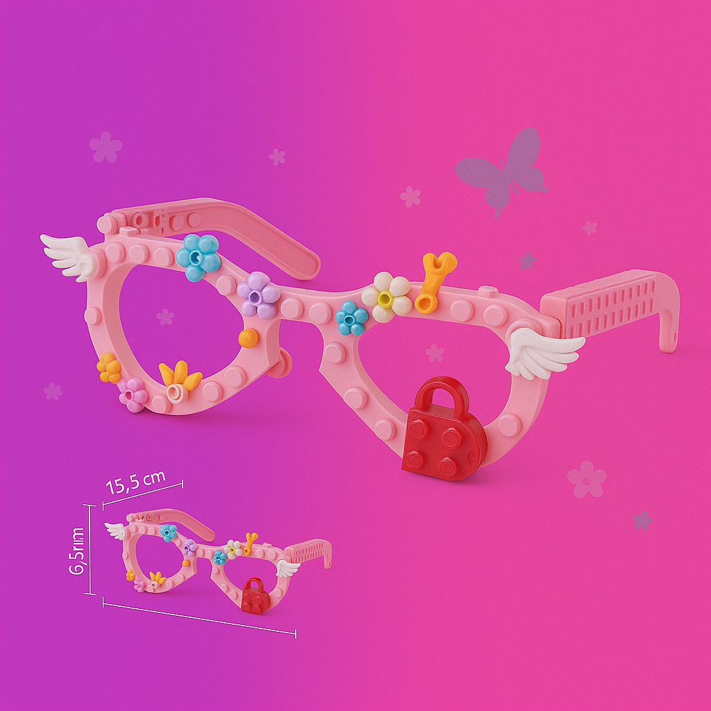 Fashion DIY Creative Building Blocks Glasses