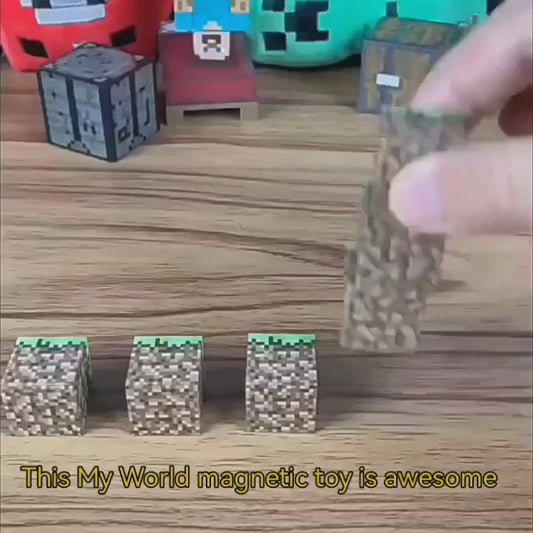 Magnetic Minecraft cubes build your own kingdom