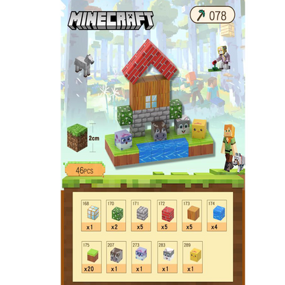 Magnetic Minecraft cubes build your own kingdom