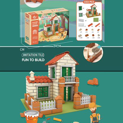 DIY Assembly Children Play House Building Blocks Simulation House Construction Educational Toy