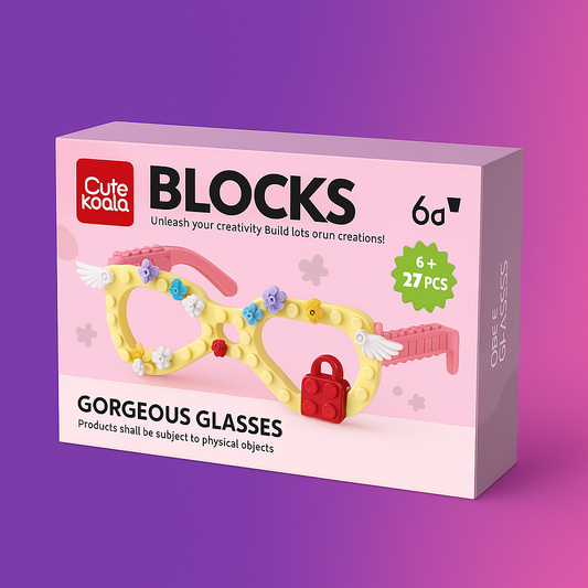 Fashion DIY Creative Building Blocks Glasses