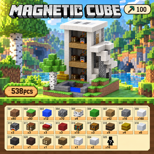 Magnetic Minecraft cubes build your own kingdom