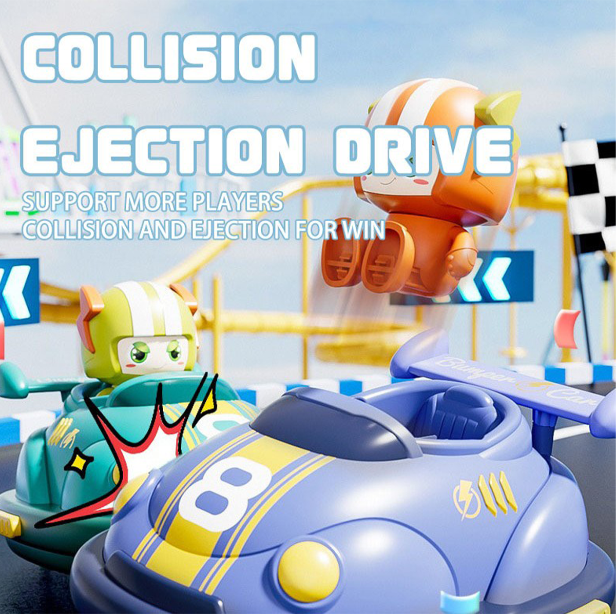 2 player cars toys and 3 mode of play