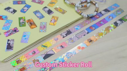 Fashion bracelets with roll stickers